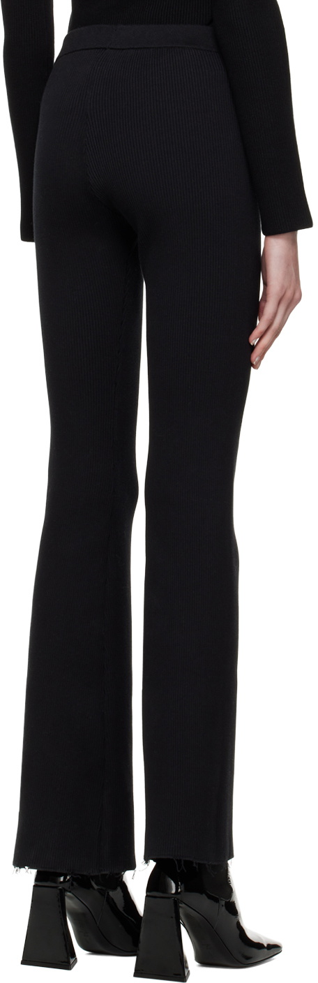 PERVERZE Black Rib Line Lounge Pants PERVERZE