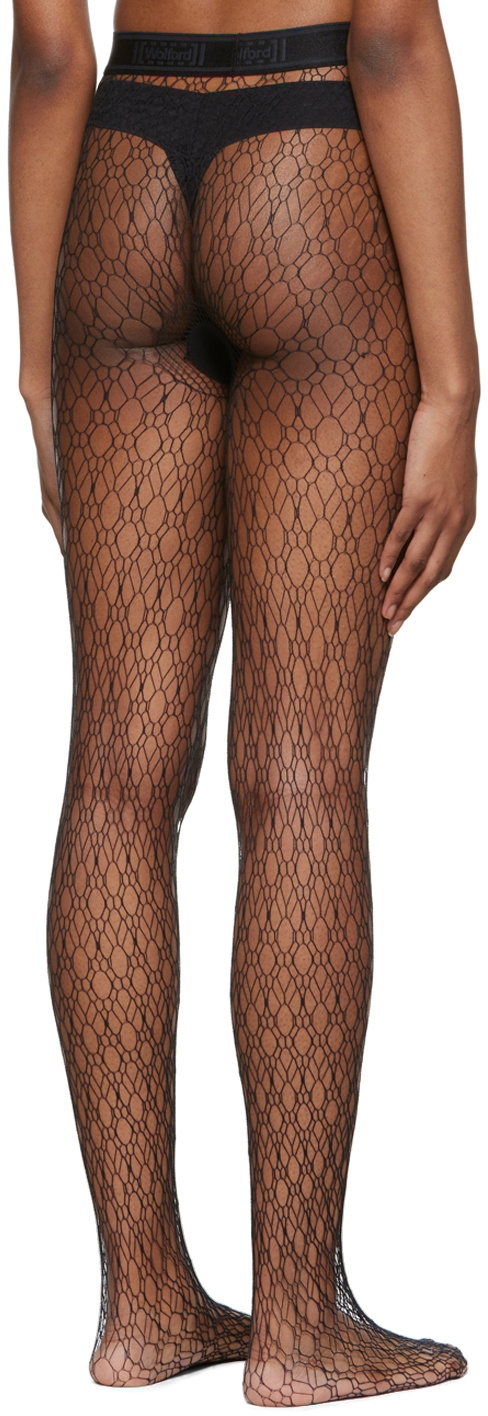 Wolford Black Art Deco Tights Wolford