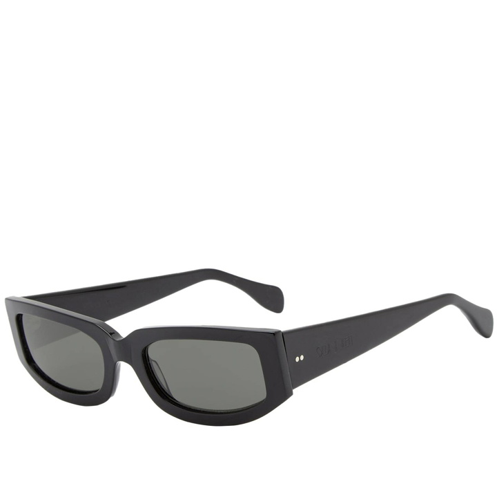 Photo: Sunnei Women's Square Frame Sunglasses in Black/Black