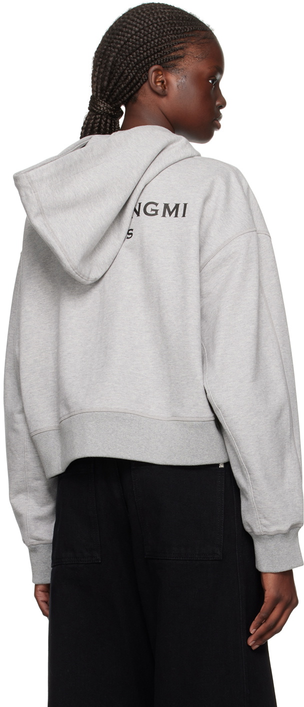 Wooyoungmi Gray Zip-Up Hoodie