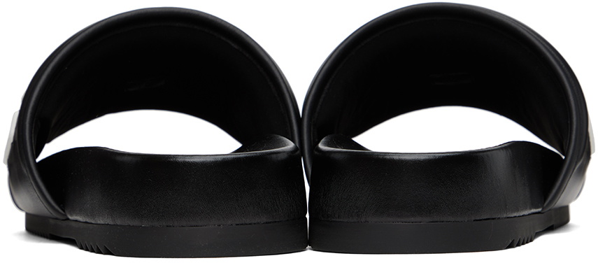 Gucci Black Leather Slides