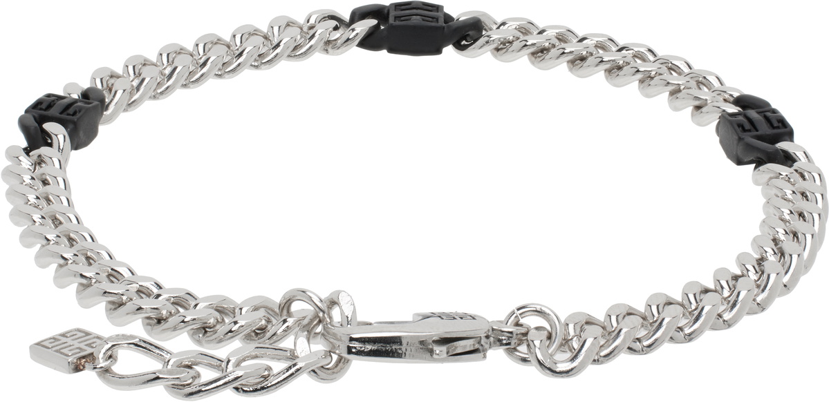Givenchy Silver & Black 4G Bracelet