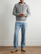 TOM FORD - Logo-Embroidered Cashmere Hoodie - Gray