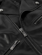 Versace - Leather Biker Jacket - Black