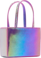 Amina Muaddi Purple Supermini Gilda Bag