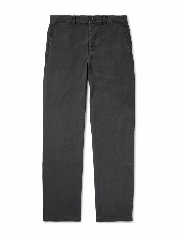 Photo: Nili Lotan - Carsen Straight-Leg Cotton-Blend Twill Trousers - Gray