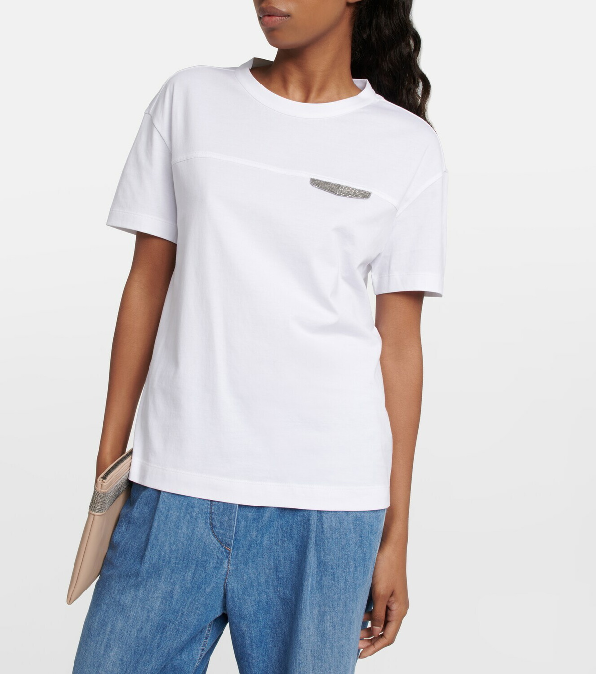 Brunello Cucinelli Black Cotton T-Shirt