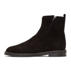 Ann Demeulemeester Black Suede Roccia Zip Boots