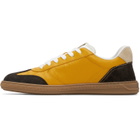Versace Yellow Greca Court Nappa & Suede Sneakers