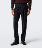 Rubinacci Striped virgin wool straight pants