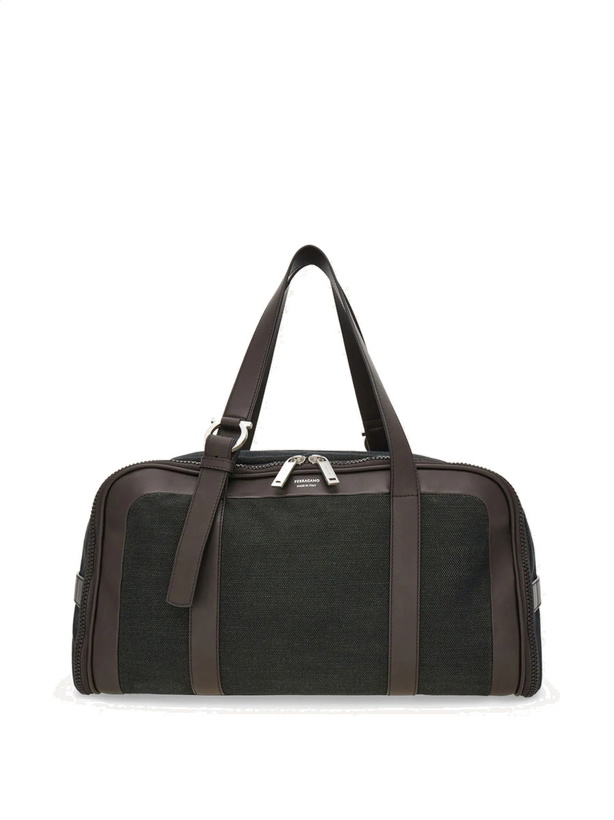 Photo: Ferragamo Mens Foldable weekend bag in Green