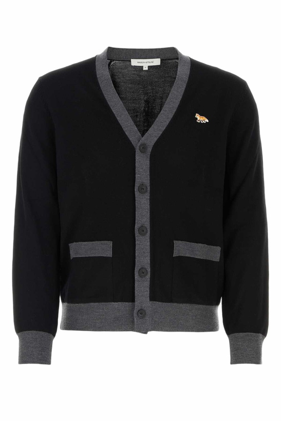 Photo: Maison Kitsuné Black Wool Cardigan