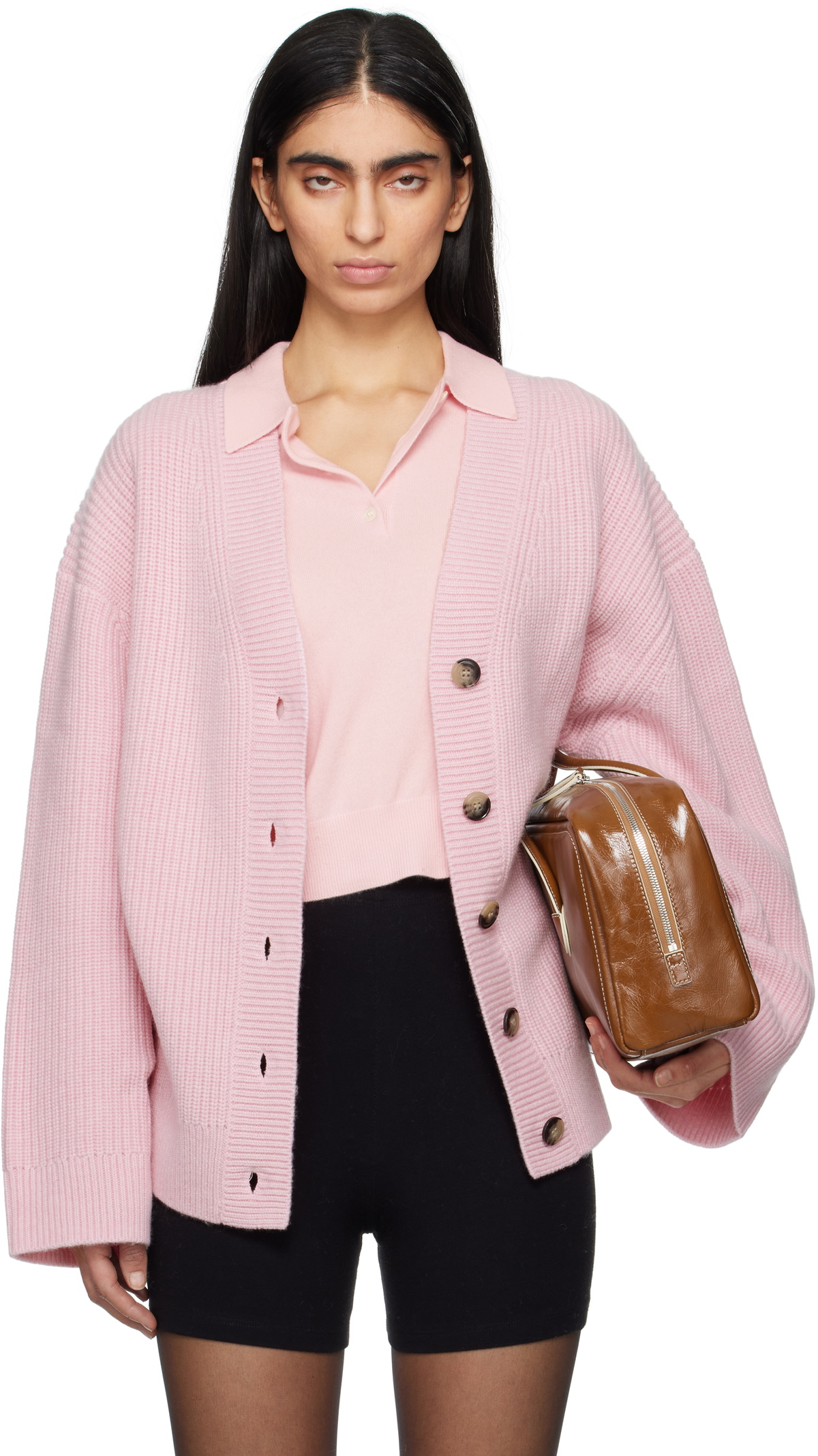 Nanushka Pink Laran Cardigan
