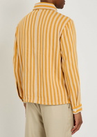 Smr Days Wittering Striped Cotton Overshirt Yellow