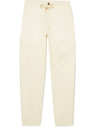 RICHARD JAMES - Tapered Wool and Cotton-Blend Seersucker Drawstring Trousers - White