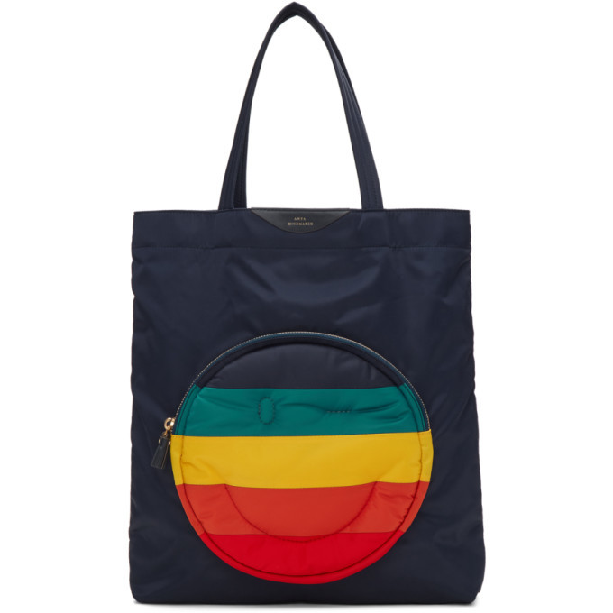 Anya Hindmarch Navy Chubby Wink Tote Anya Hindmarch