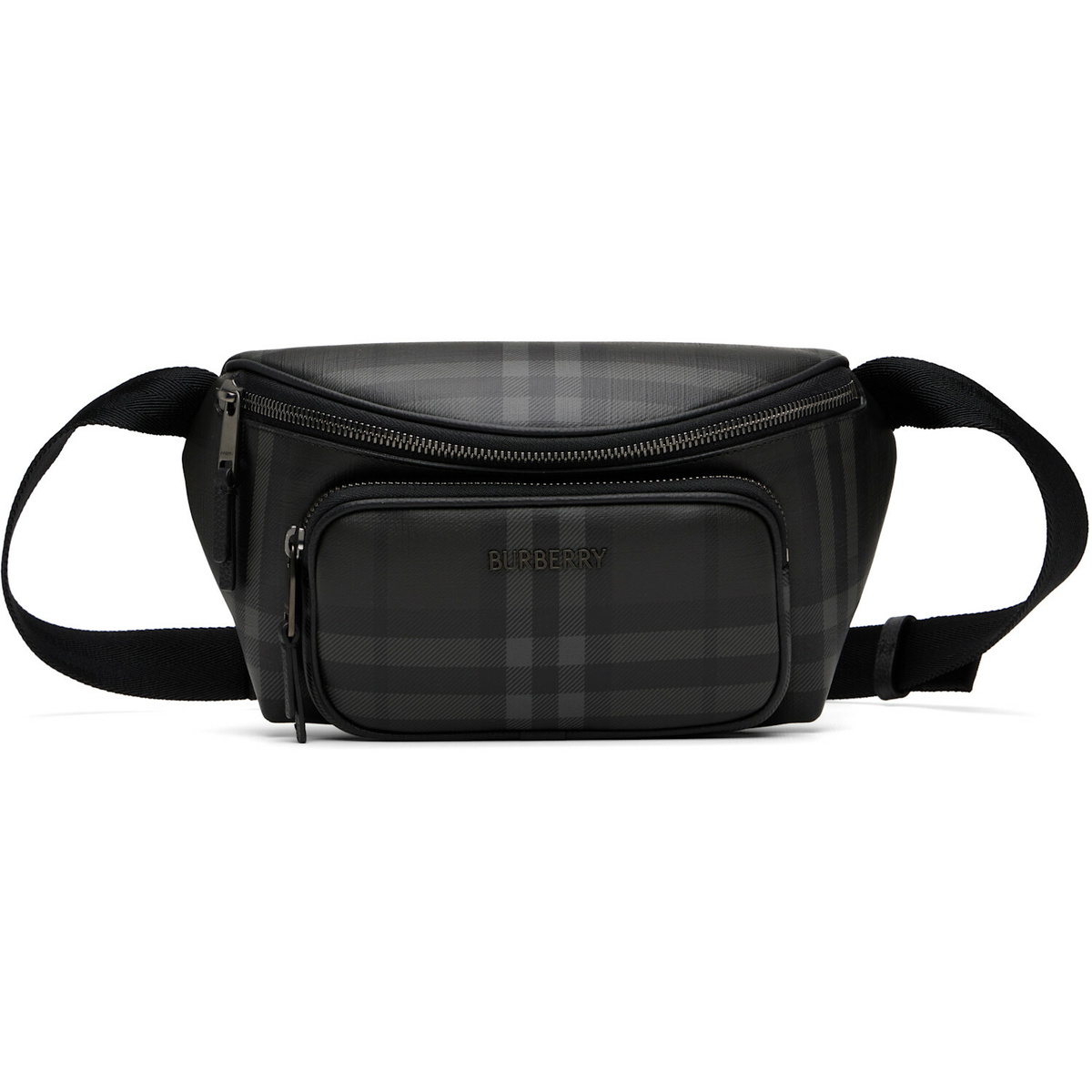 Burberry Gray City Check Belt Bag