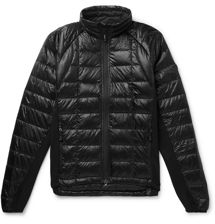 Photo: Canada Goose - Hybridge Slim-Fit Packable Quilted Shell and Stretch-Jersey Down Jacket - Black