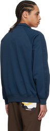AAPE by A Bathing Ape Blue 'AAPE Now' Zip Up Sweater