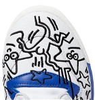 adidas Originals - Keith Haring Rivalry Embroidered Leather High-Top Sneakers - White