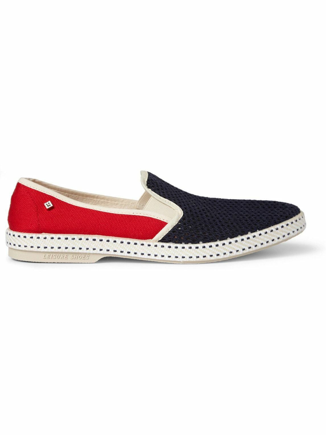 RIVIERAS - Cotton-Mesh and Canvas Espadrilles - Red