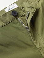 FRAME - Straight-Leg Patchwork Cotton Cargo Trousers - Green