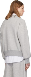 sacai Gray Sponge Pullover Sweatshirt