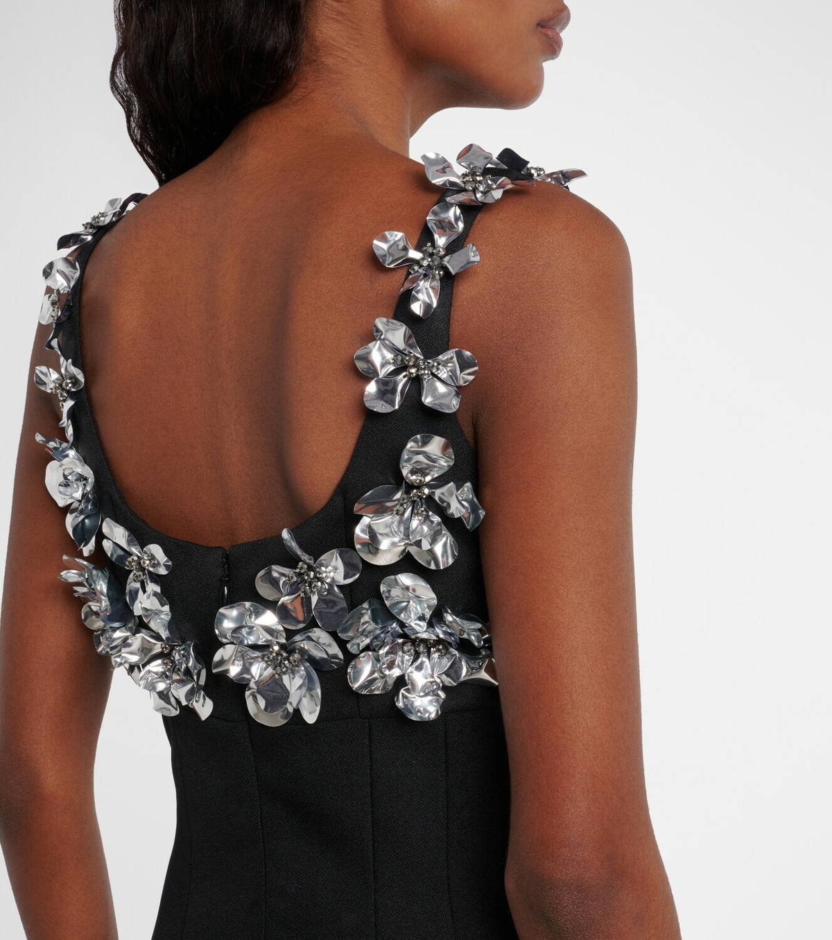 Emilia Wickstead Einna embellished crêpe minidress