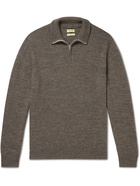 De Bonne Facture - Alpaca and Wool-Blend Half-Zip Sweater - Gray