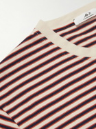 Mr P. - Striped Organic Cotton-Jersey T-Shirt - Red