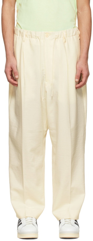 Photo: Y-3 Off-White Polyester Trousers