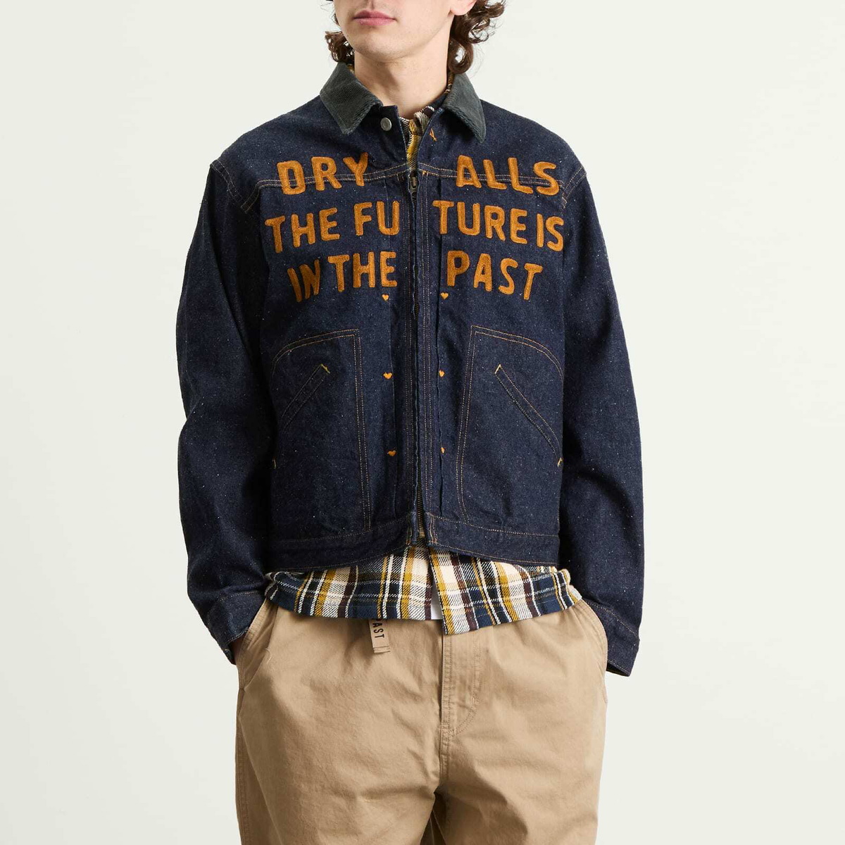 Human Made Men's Zip Denim Work Jacket in Indigo Human Made