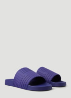 Embossed Rubber Slides in Purple