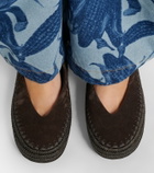 Loewe Paula's Ibiza Rio suede Mary Jane flats
