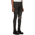 Amiri Grey Python Broken Jeans