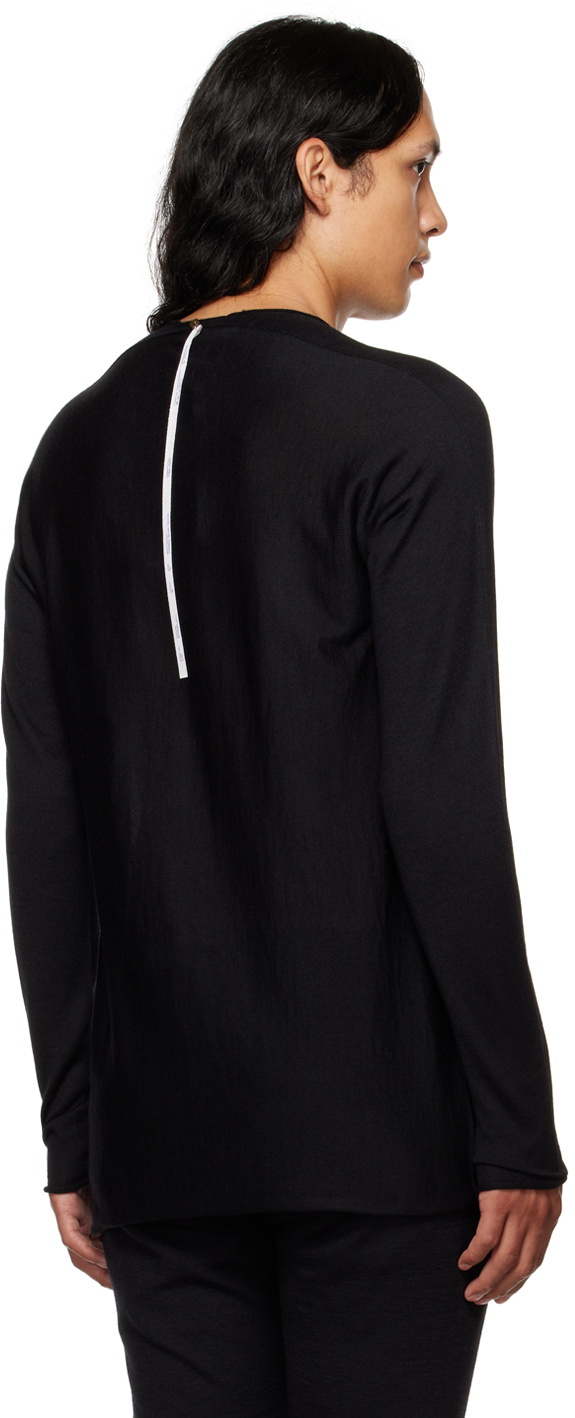 Label Under Construction Black Arched Sweater