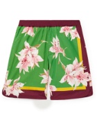 VALENTINO - Wide-Leg Floral-Print Cotton Bermuda Shorts - Multi