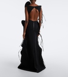 Maticevski Furiosa fringed appliqué gown