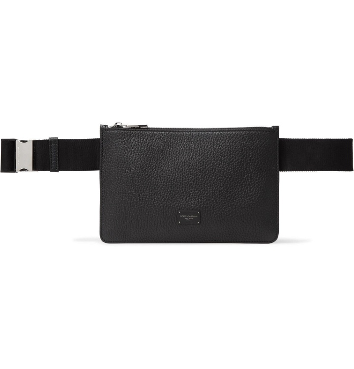 Photo: Dolce & Gabbana - Full-Grain Leather Belt Bag - Black