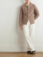 Rubinacci - Waffle-Knit Cashmere Cardigan - Brown