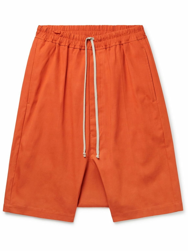 Photo: Rick Owens - Rick's Pods Cotton-Blend Poplin Shorts - Orange