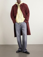 Auralee - Cotton-Blend Terry Zip-Up Hoodie - Yellow