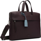 Paul Smith Burgundy Leather Double-Zip Folio Briefcase