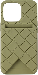 Bottega Veneta Gray Intreccio Card iPhone 13 Pro Case