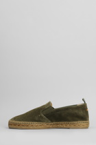 Castañer Joel T-186 Espadrilles In Green Suede