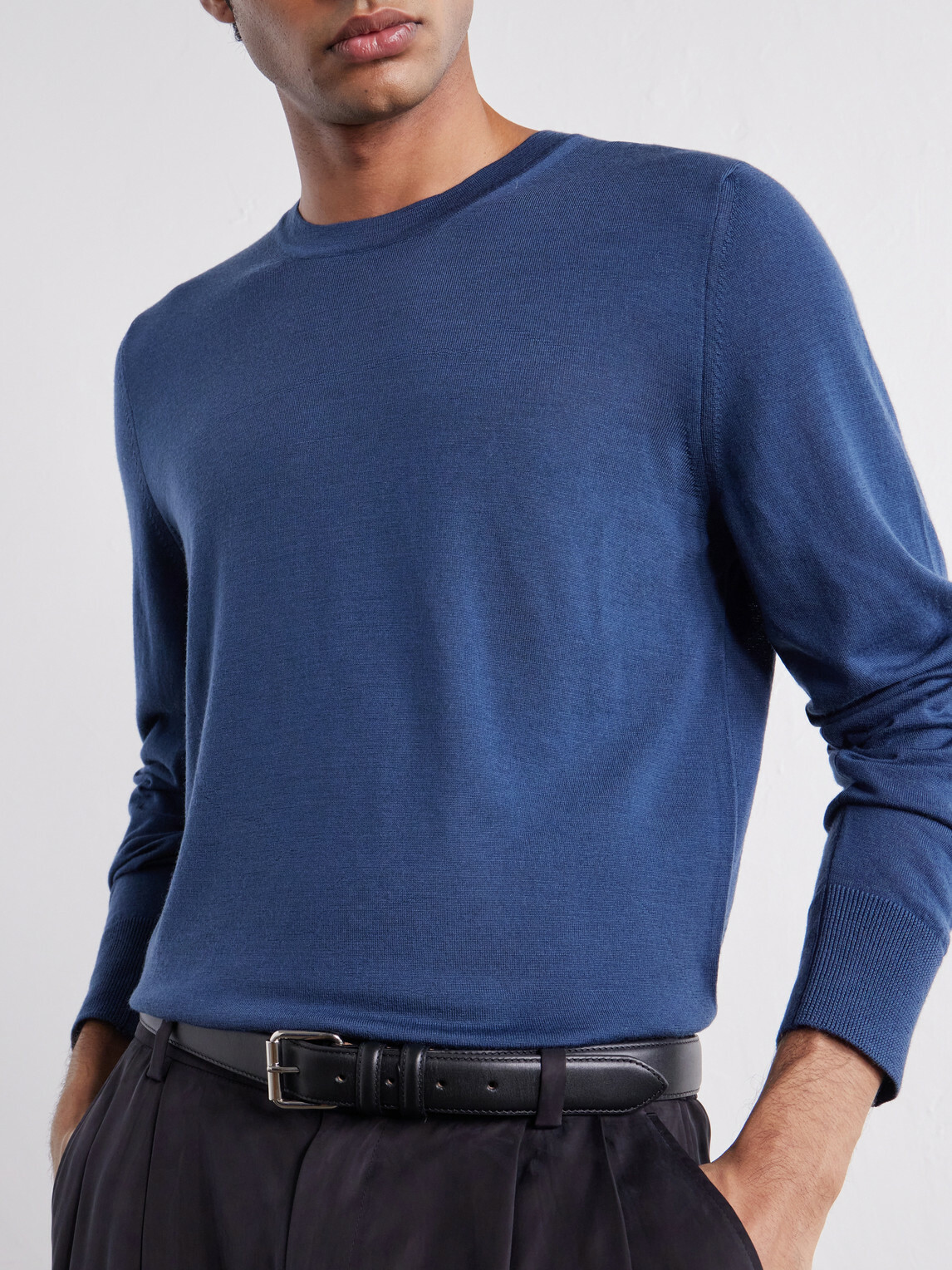 Mr P. - Wool Sweater - Blue