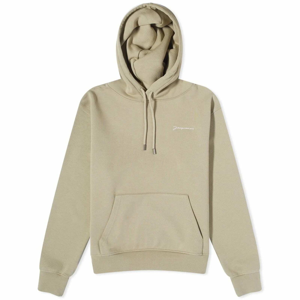 Jacquemus Men's Classic Logo Hoody in Light Khaki Jacquemus