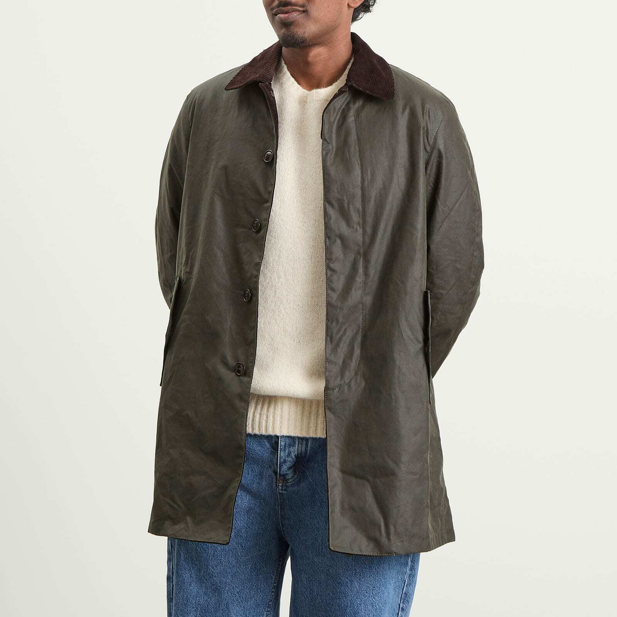 Barbour Men's x Baracuta Tyne Wax Coat in Archive Olive Barbour