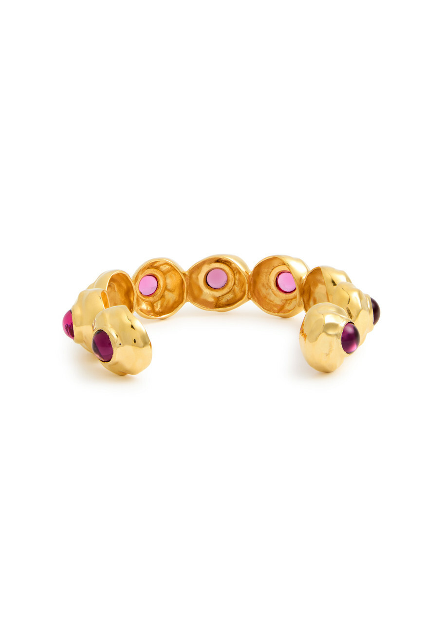 Joanna Laura Constantine Wave Crystal-embellished 18kt Gold-plated Cuff - One Size