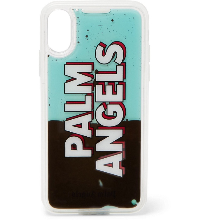 Photo: Palm Angels - Liquid Logo-Print iPhone X Case - Black
